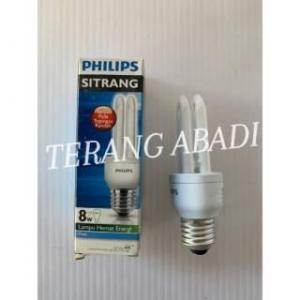 Bola lampu Philips sitrang L.ess 8 W