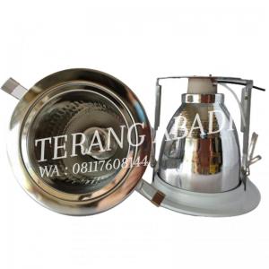 Lampu Downlight ring Hattasu silver 4 inch tanpa kotak